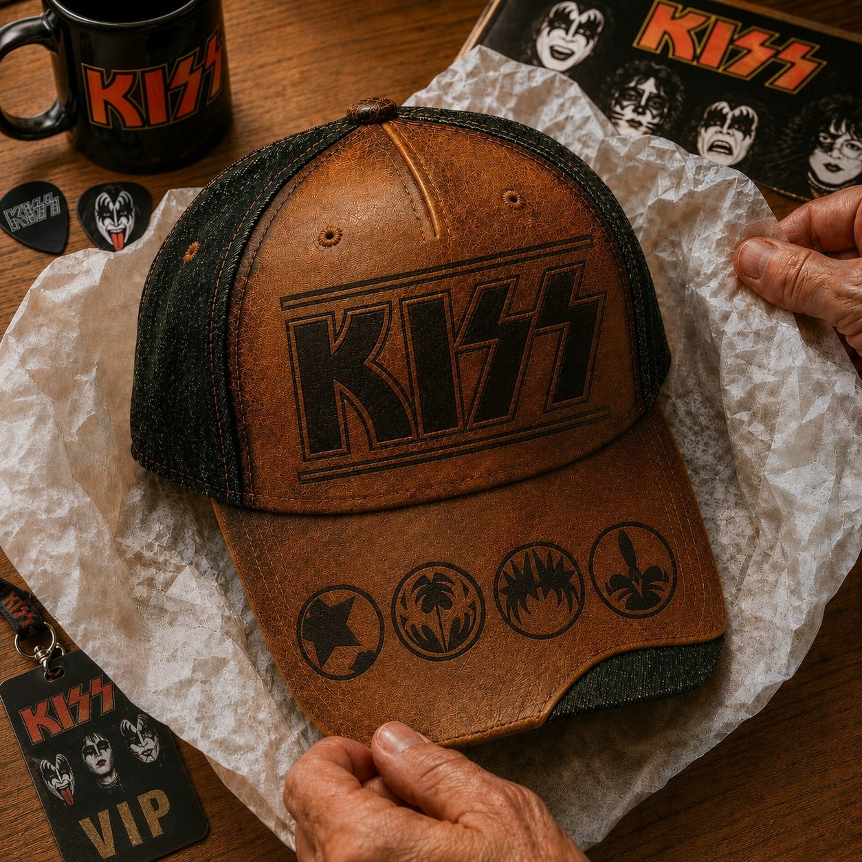 KISS Iconic Classic Cap – Retro Vintage Classic Cap (With Box)