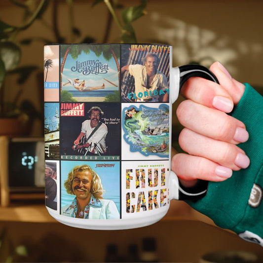 Jimmy Buffett Accent Mug – Tropical Rock Album Art Collection