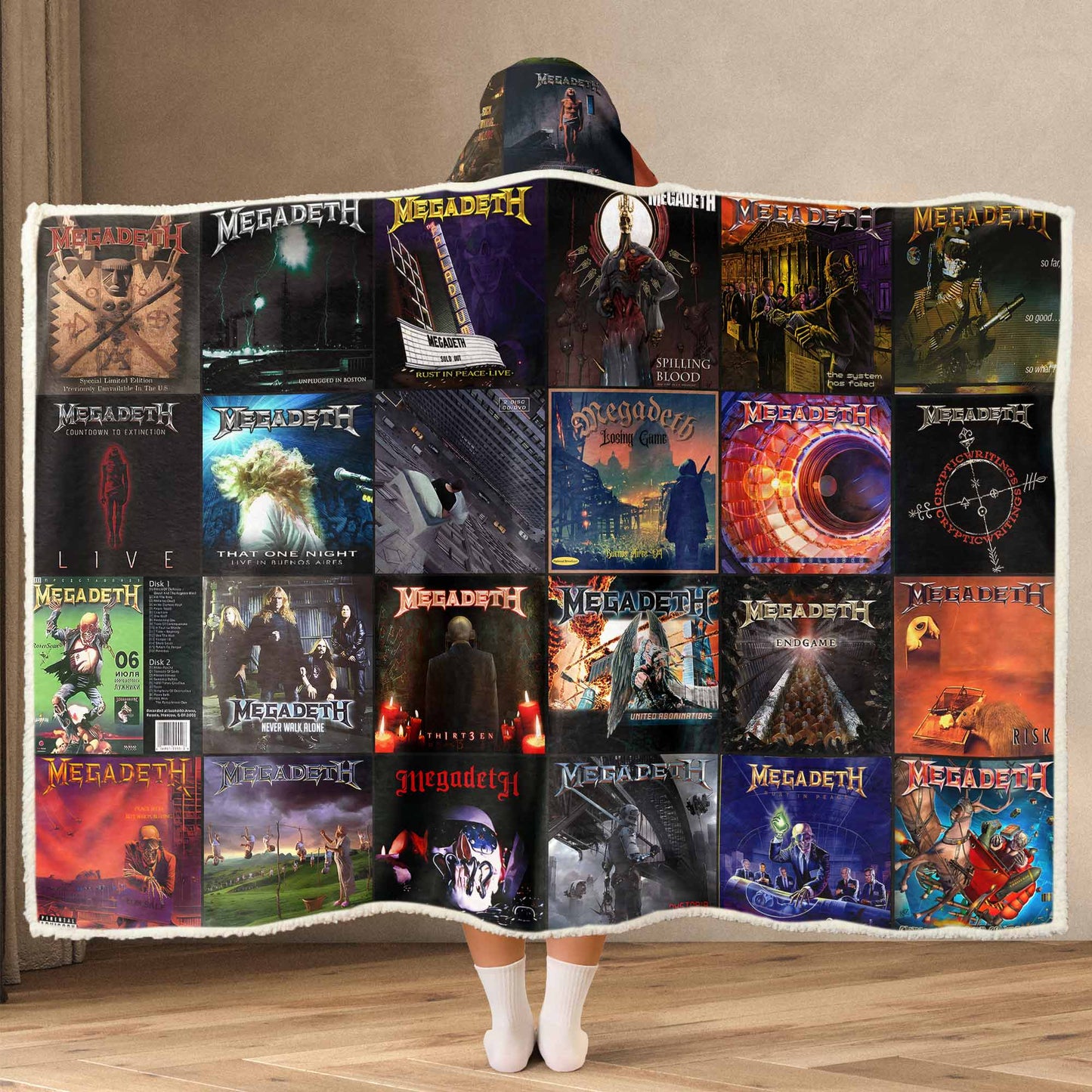 Megadeth Wearable Hooded Blanket – Thrash Metal Fury You Can Wrap Around You