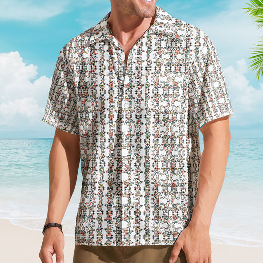 Grateful Dead Dancing Bears Colorful Monogram Hawaiian Shirt – Retro Music Album Art Inspired Shirt