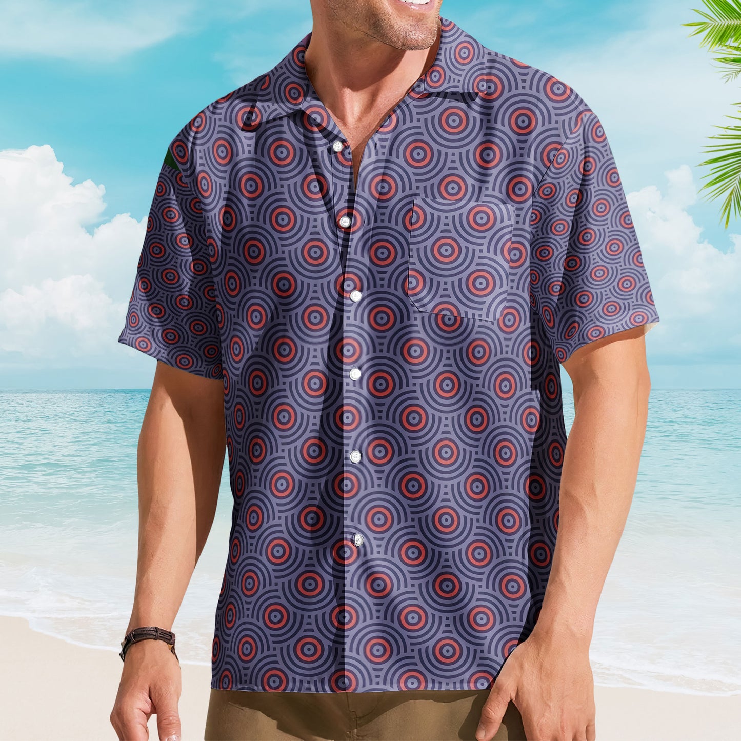 Phish  Summer Donuts Unisex Hawaiian Shirt – Retro Geometric Hawaiian Button-Up Shirt