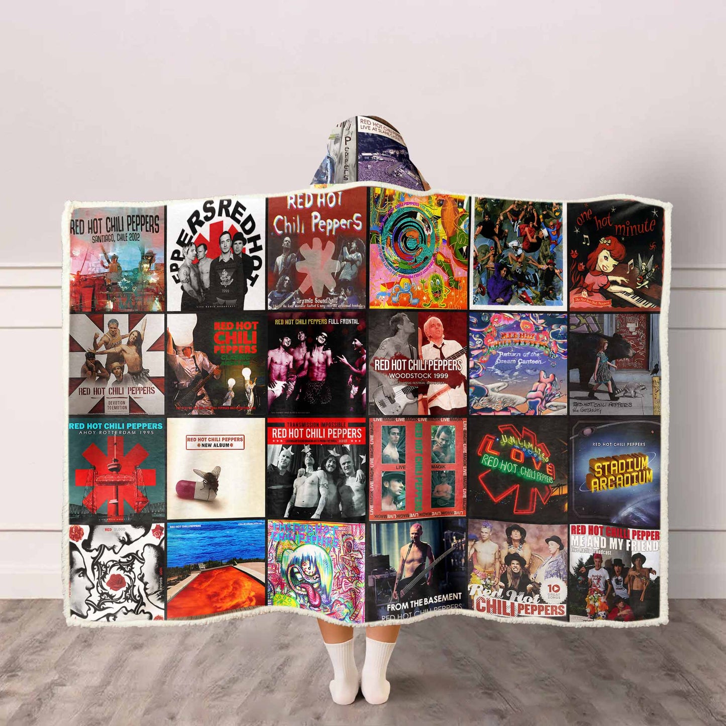 Red Hot Chili Peppers Wearable Hooded Blanket – A Funk-Rock Warmth You Can Wear