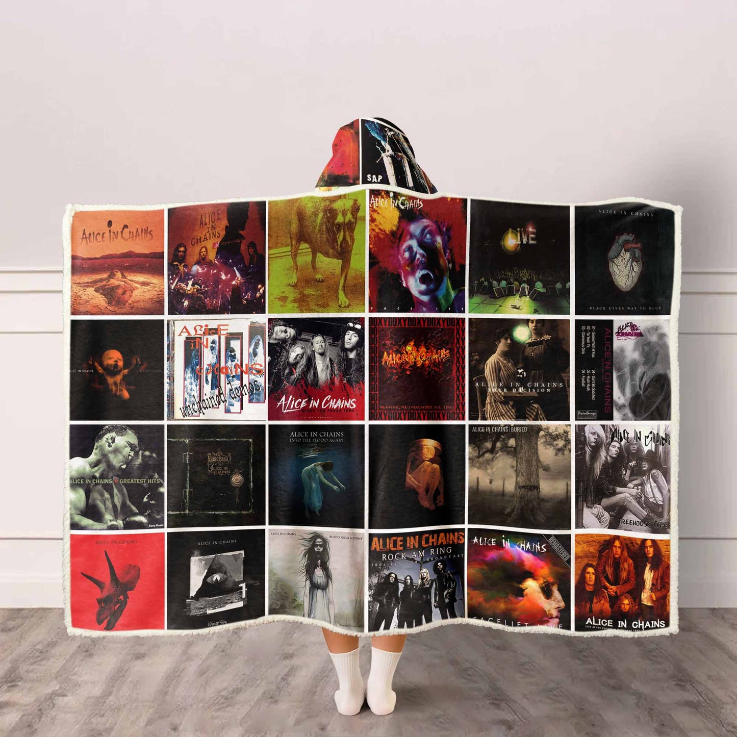 Alice in Chains Wearable Hooded Blanket – Grunge Darkness You Can Wear