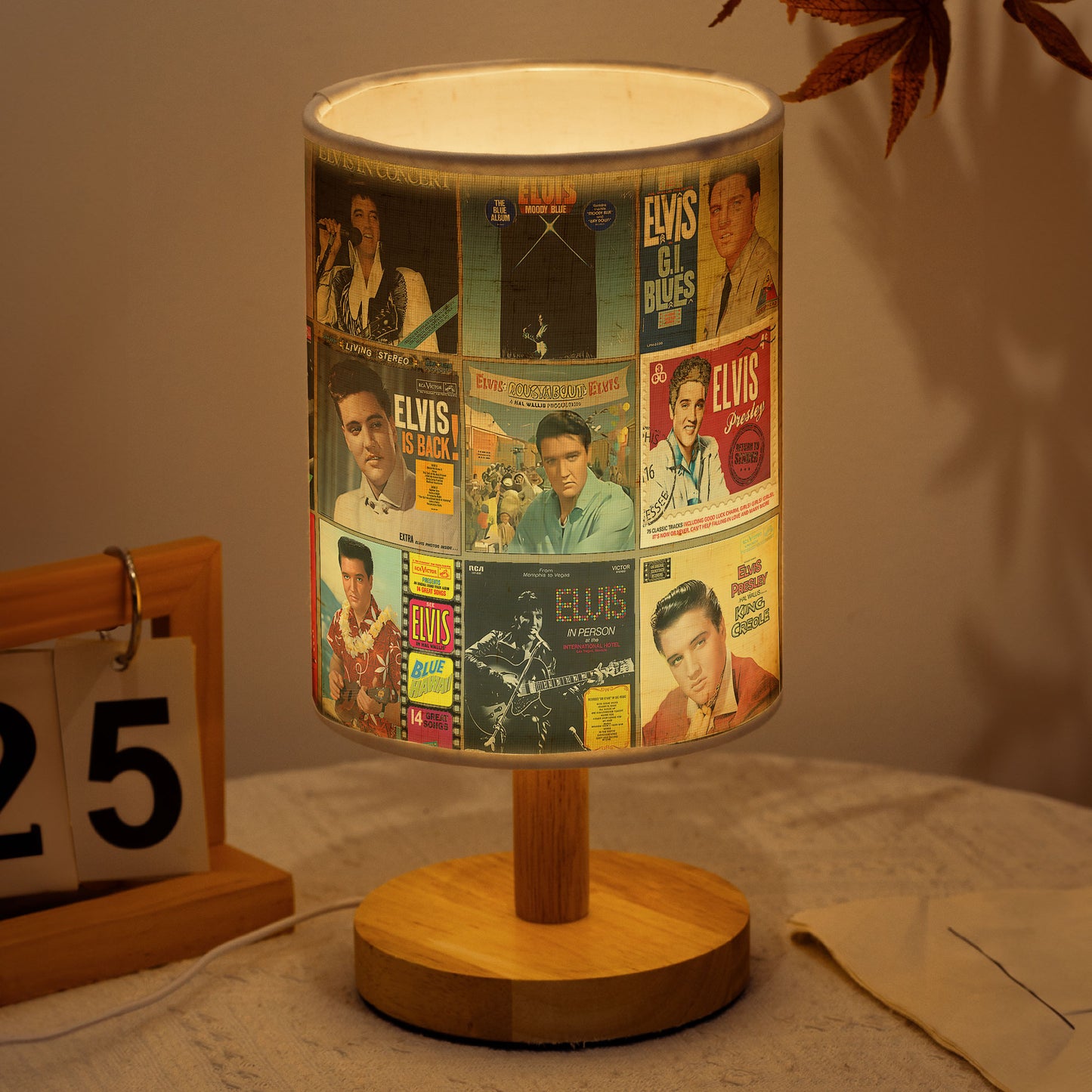 King of Rock – Elvis Presley Album Art Fabric Lamp