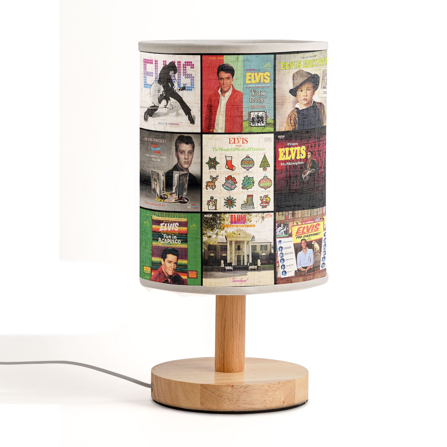 King of Rock – Elvis Presley Album Art Fabric Lamp