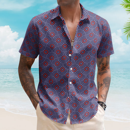 Phish  Summer Donuts Unisex Hawaiian Shirt – Retro Geometric Hawaiian Button-Up Shirt
