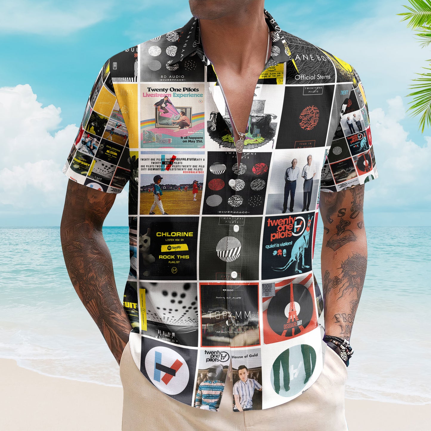 Twenty One Pilots Hawaiian Shirt – Iconic Album Collage Alternative Style