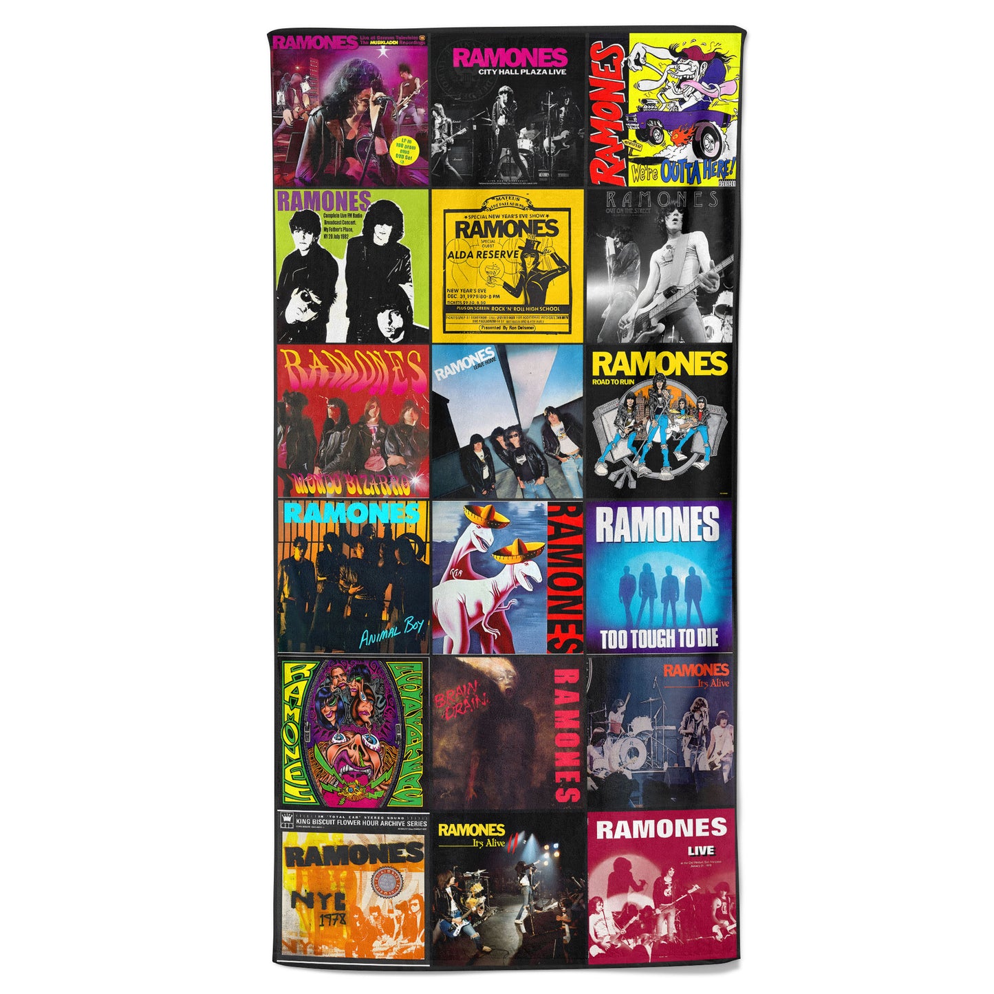 Ramones Beach Towel – Album Cover Collage Punk Rock Towel