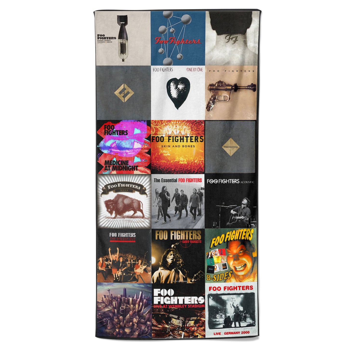 Foo Fighters Beach Towel – Album Cover Collage Classic Rock Towel