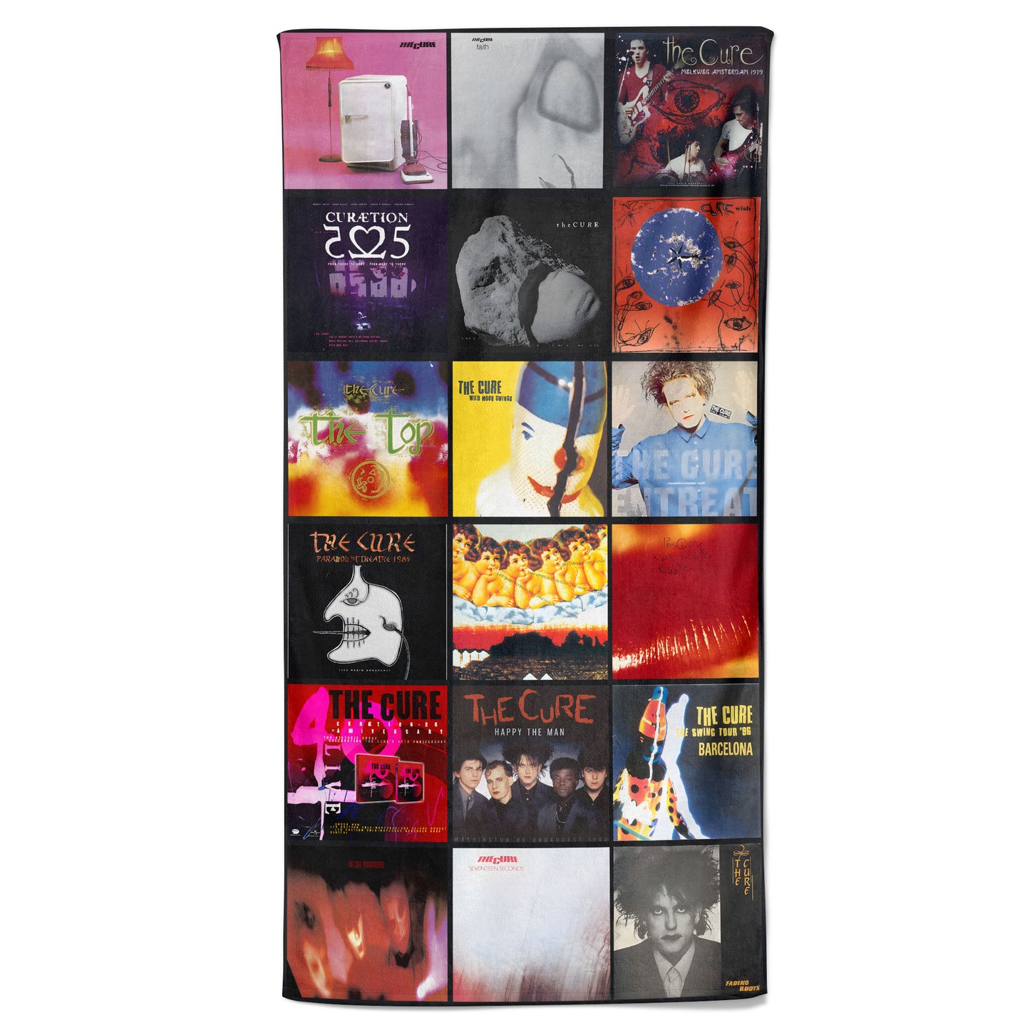 The Cure Band Beach Towel – Album Cover Collage Classic Rock Towel