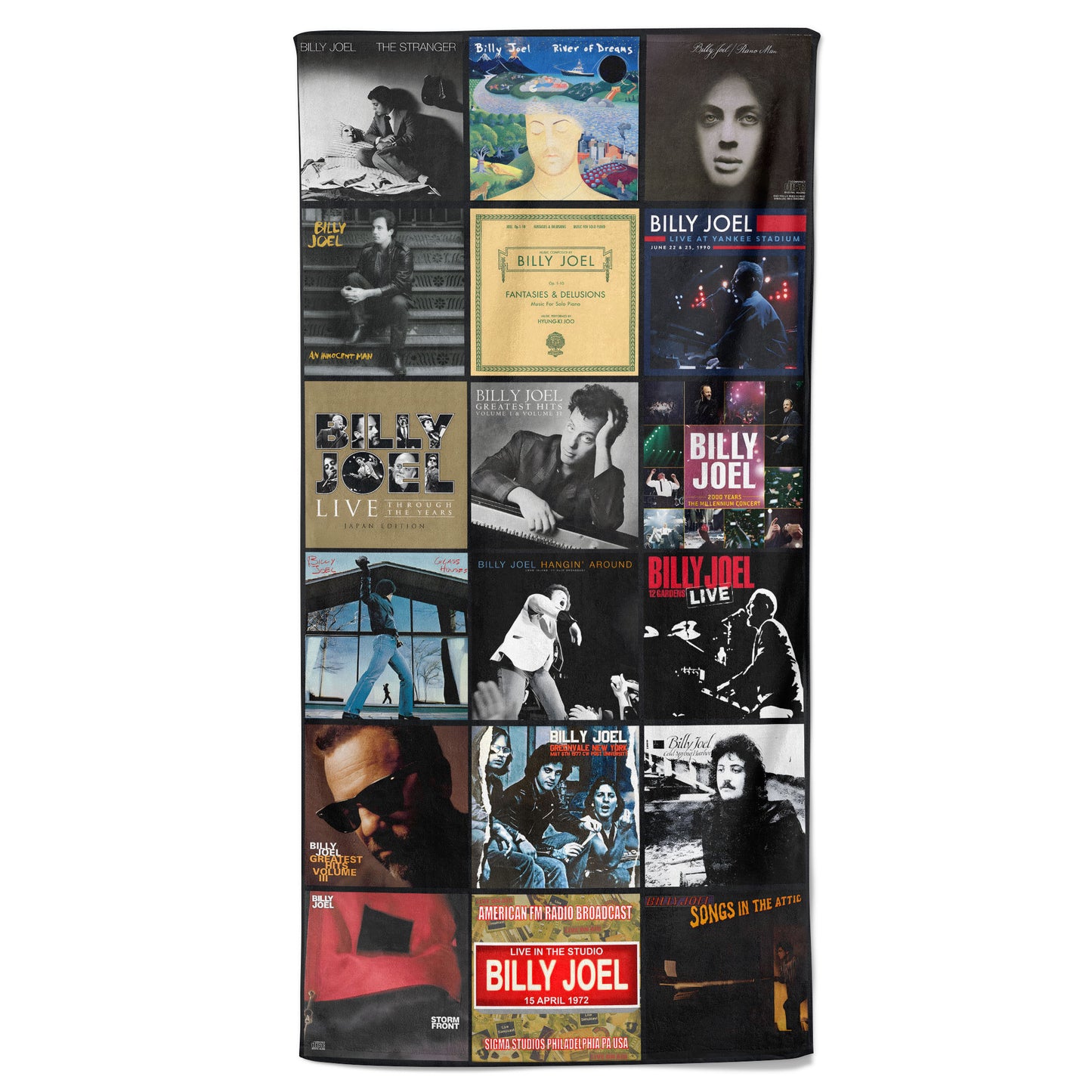 Billy Joel Beach Towel – Album Cover Collage Classic Rock Towel