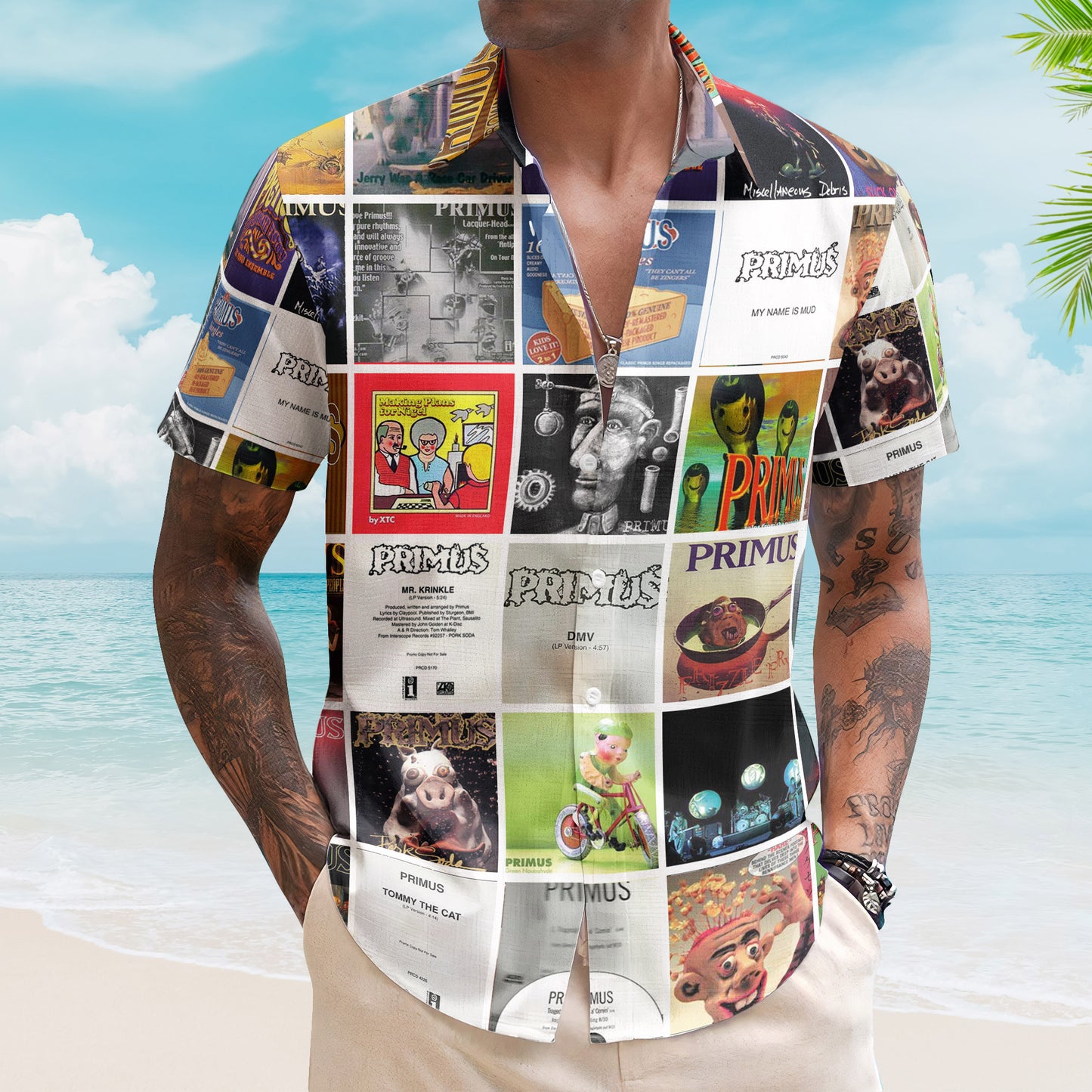Primus Album Collage Hawaiian Shirt –  Rock Music Band Fan Shirt