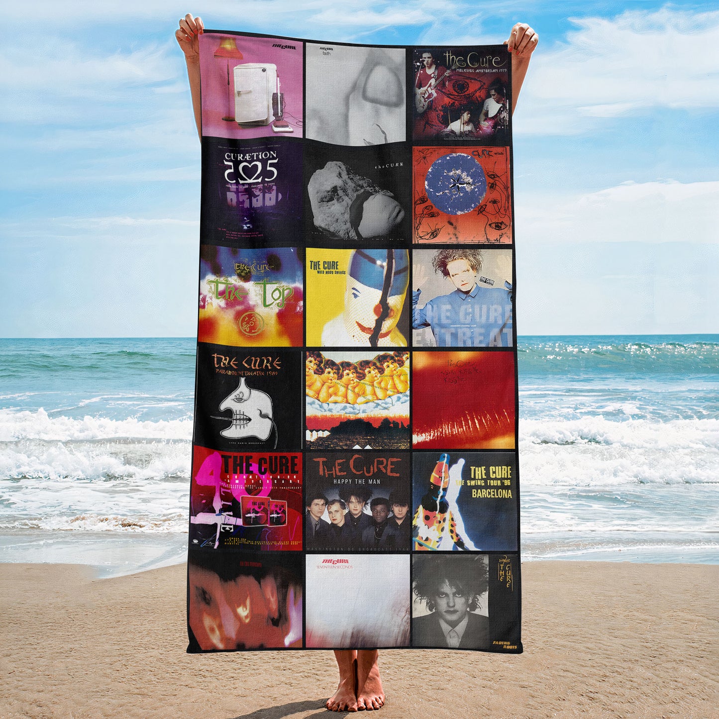 The Cure Band Beach Towel – Album Cover Collage Classic Rock Towel