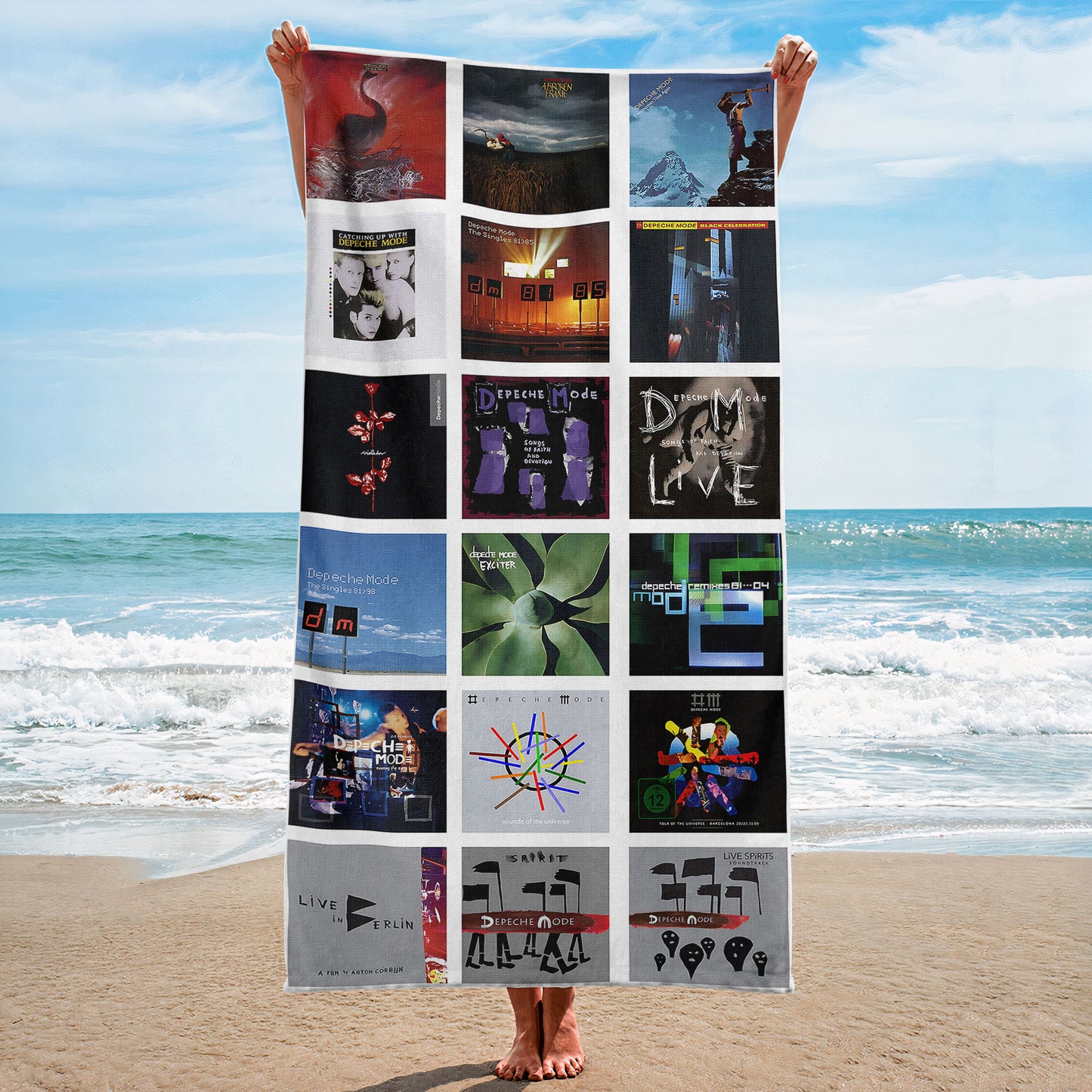 Depeche Mode Beach Towel – Album Cover Collage Electronic Rock Towel
