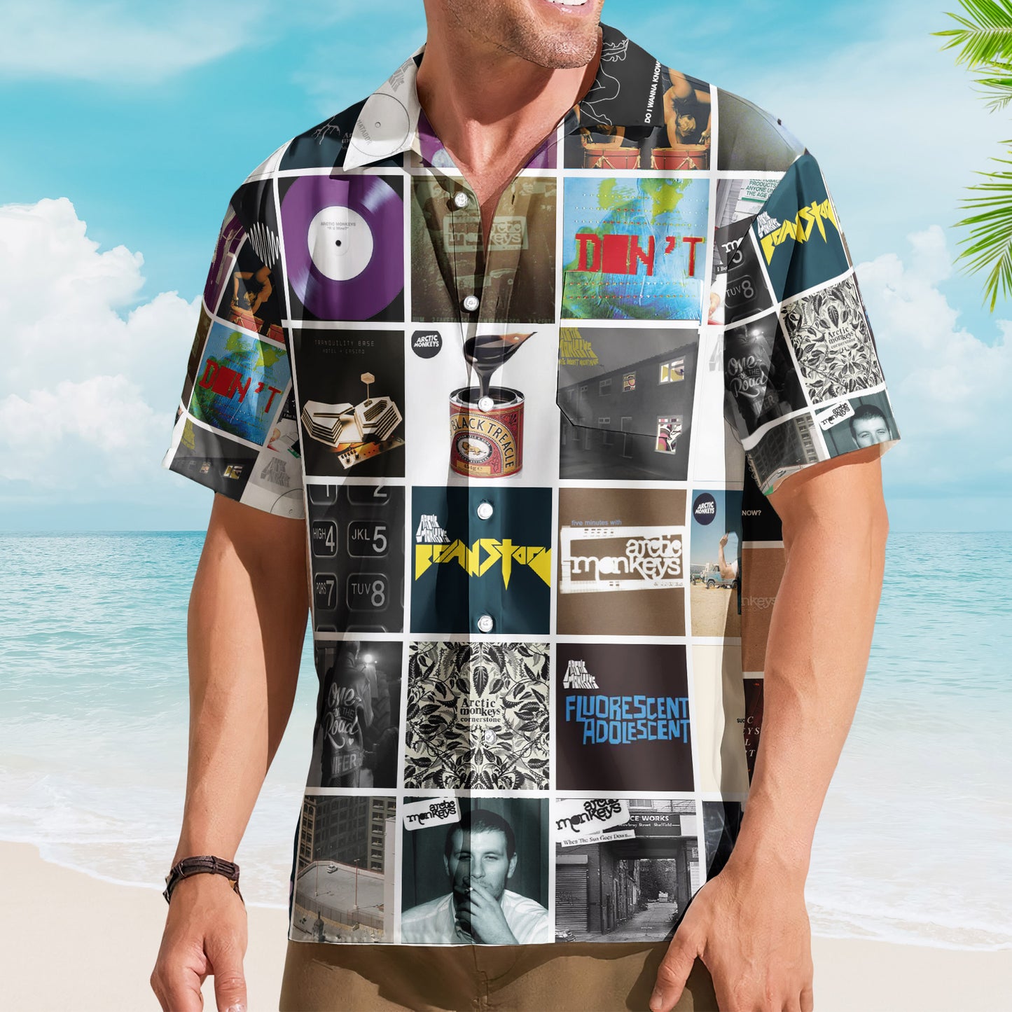 Arctic Monkeys Album Collage Hawaiian Shirt –  Rock Music Band Fan Shirt