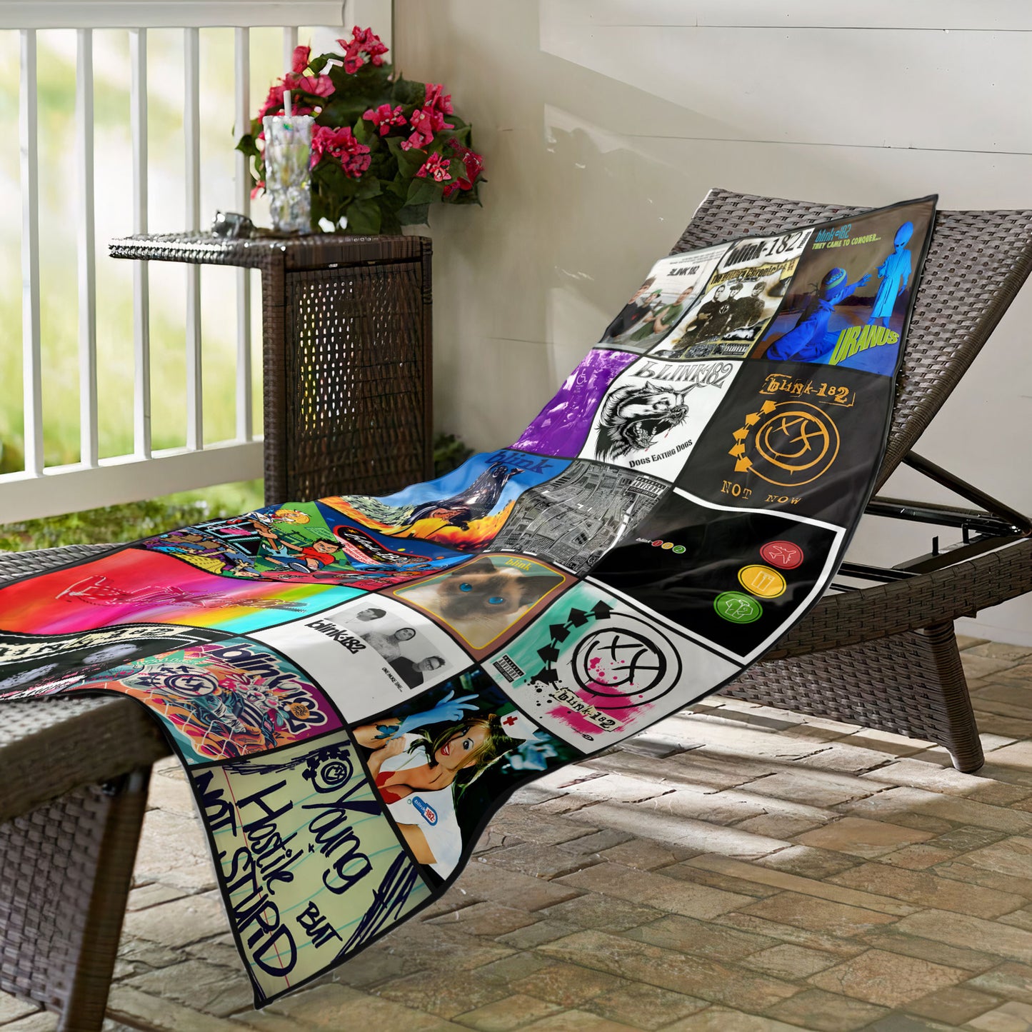Blink-182 Beach Towel – Album Cover Collage Pop Punk Towel