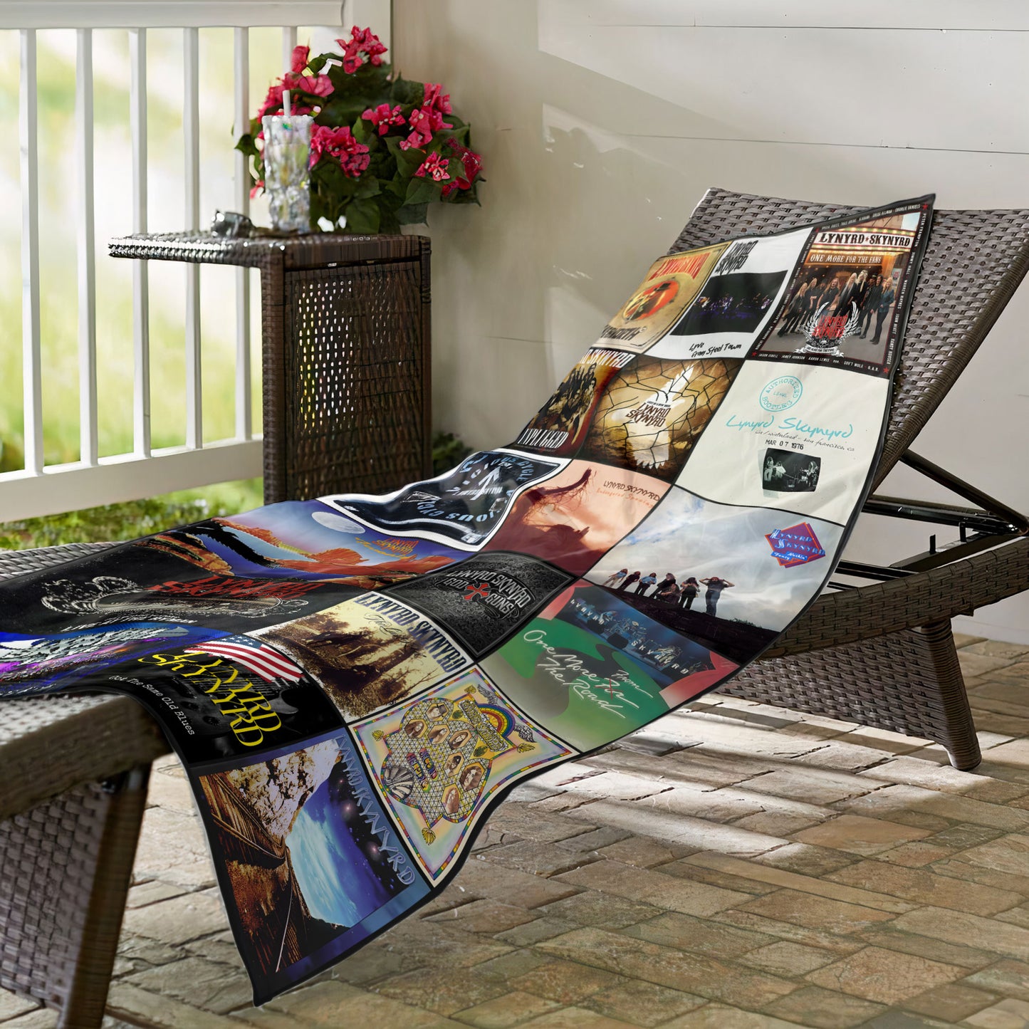 Lynyrd Skynyrd Beach Towel – Album Cover Collage Southern Rock Towel