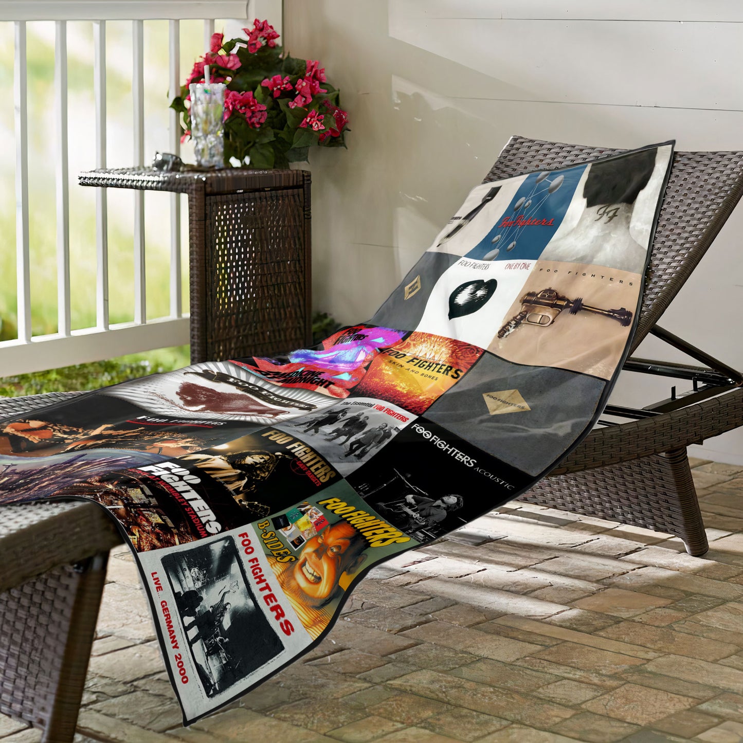 Foo Fighters Beach Towel – Album Cover Collage Classic Rock Towel