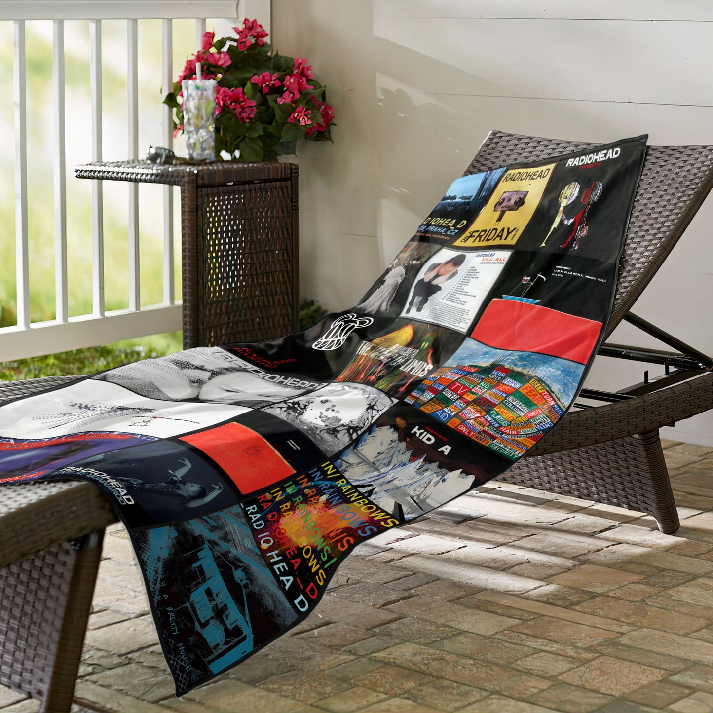 Radiohead Beach Towel – Album Cover Collage Alternative Rock Towel