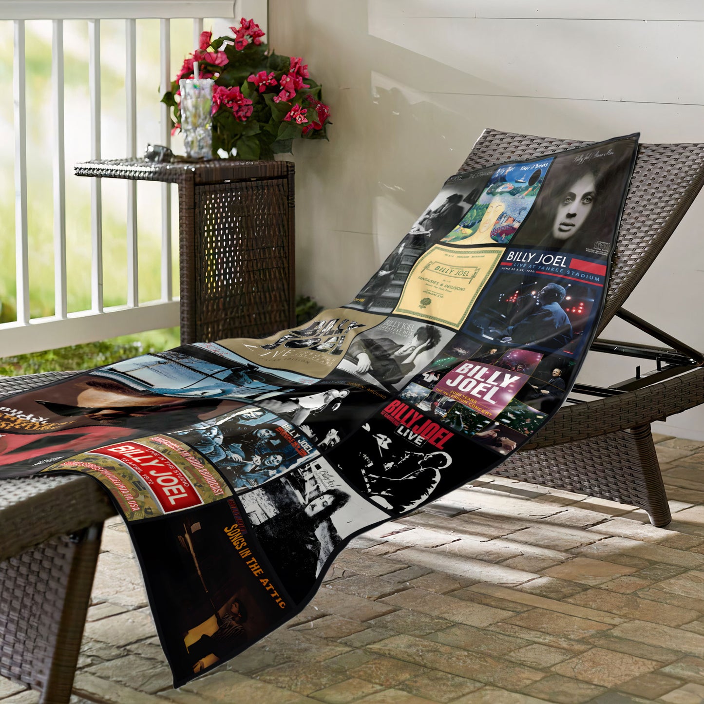 Billy Joel Beach Towel – Album Cover Collage Classic Rock Towel