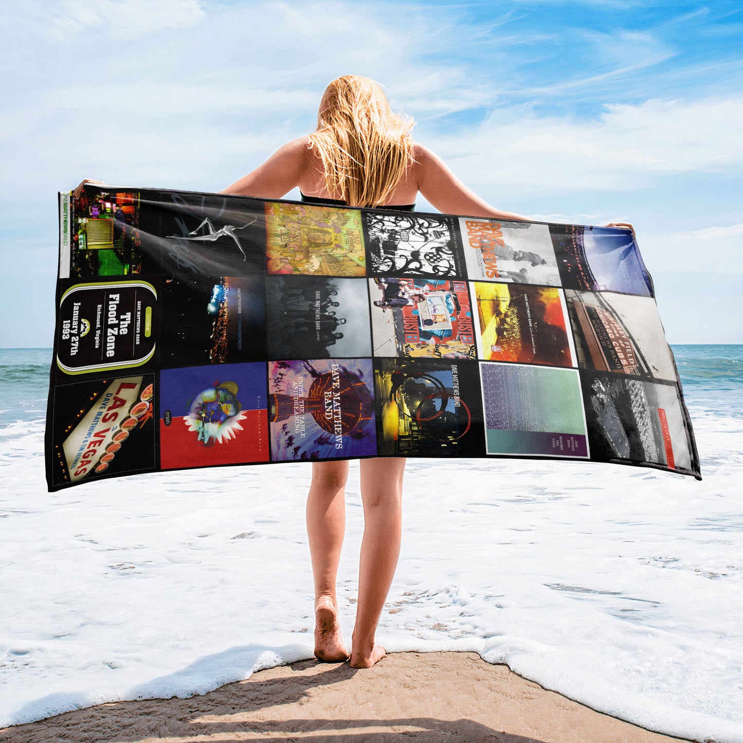 Dave Matthews Band Beach Towel – Album Cover Collage Rock Towel