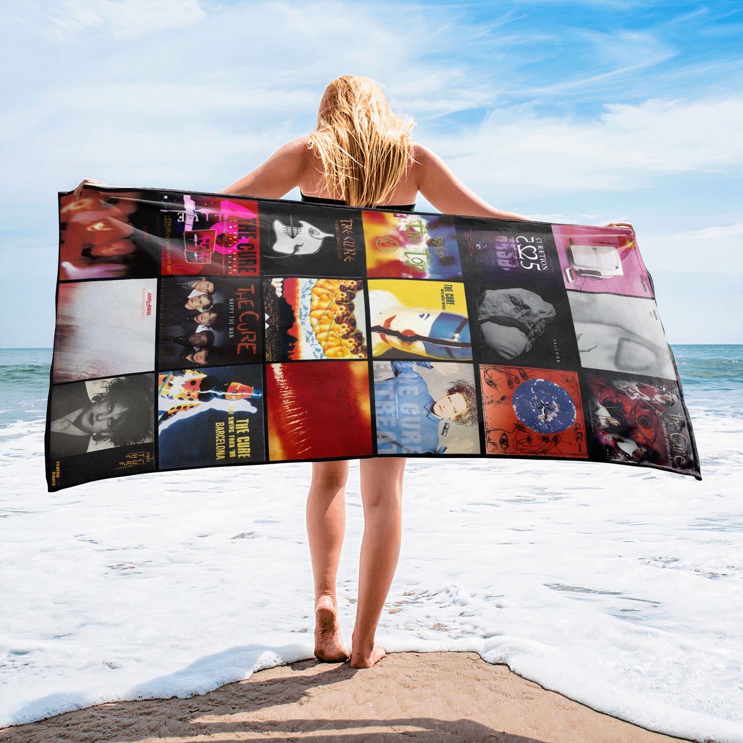 The Cure Band Beach Towel – Album Cover Collage Classic Rock Towel