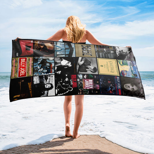 Billy Joel Beach Towel – Album Cover Collage Classic Rock Towel