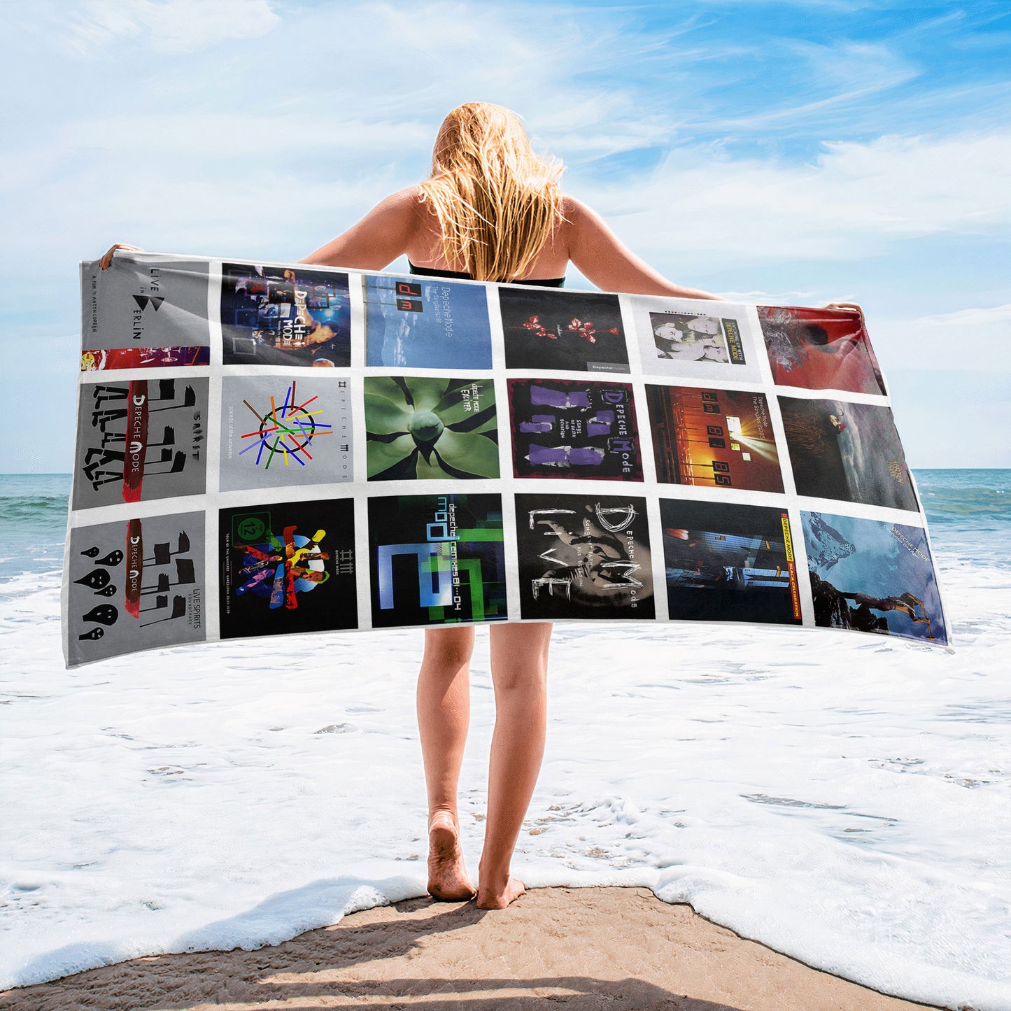 Depeche Mode Beach Towel – Album Cover Collage Electronic Rock Towel