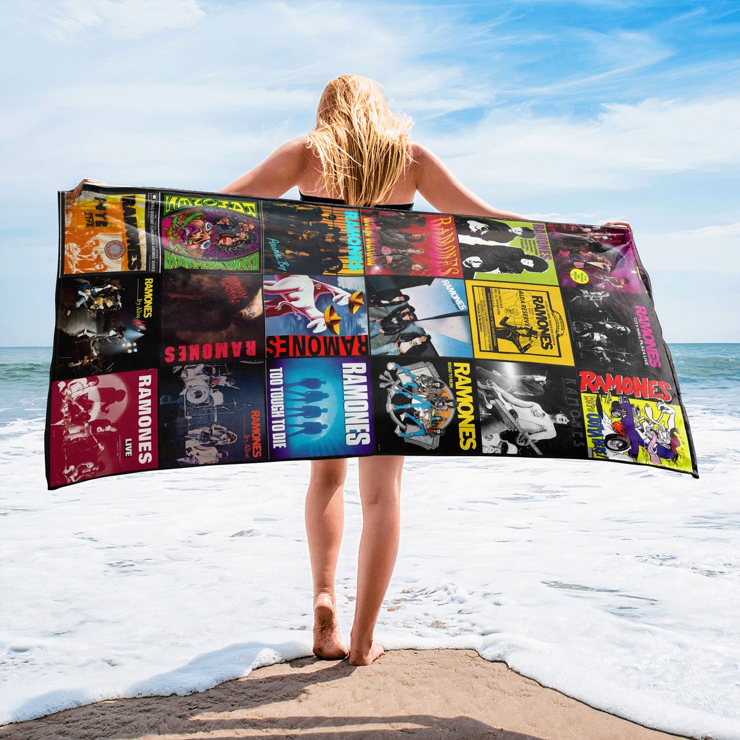 Ramones Beach Towel – Album Cover Collage Punk Rock Towel