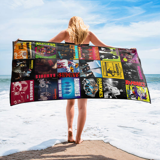 Ramones Beach Towel – Album Cover Collage Punk Rock Towel