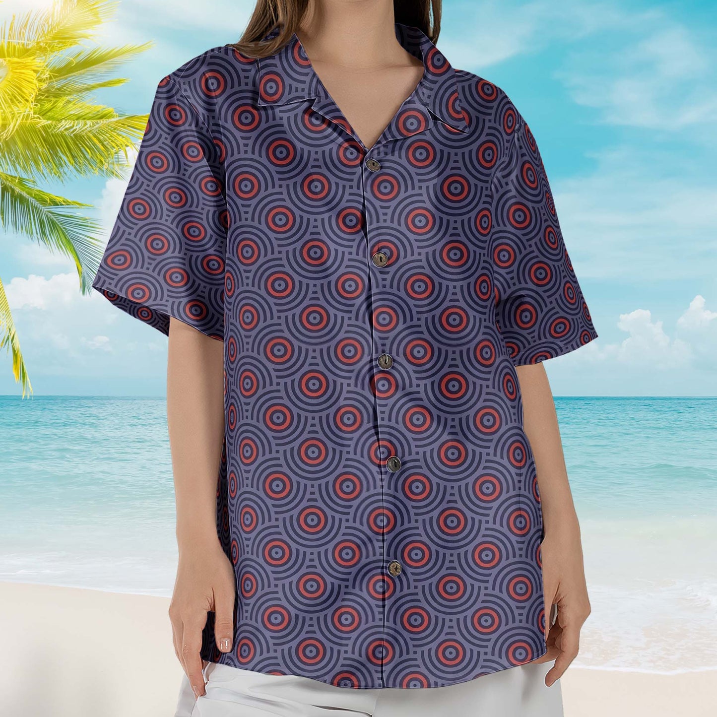 Phish  Summer Donuts Unisex Hawaiian Shirt – Retro Geometric Hawaiian Button-Up Shirt