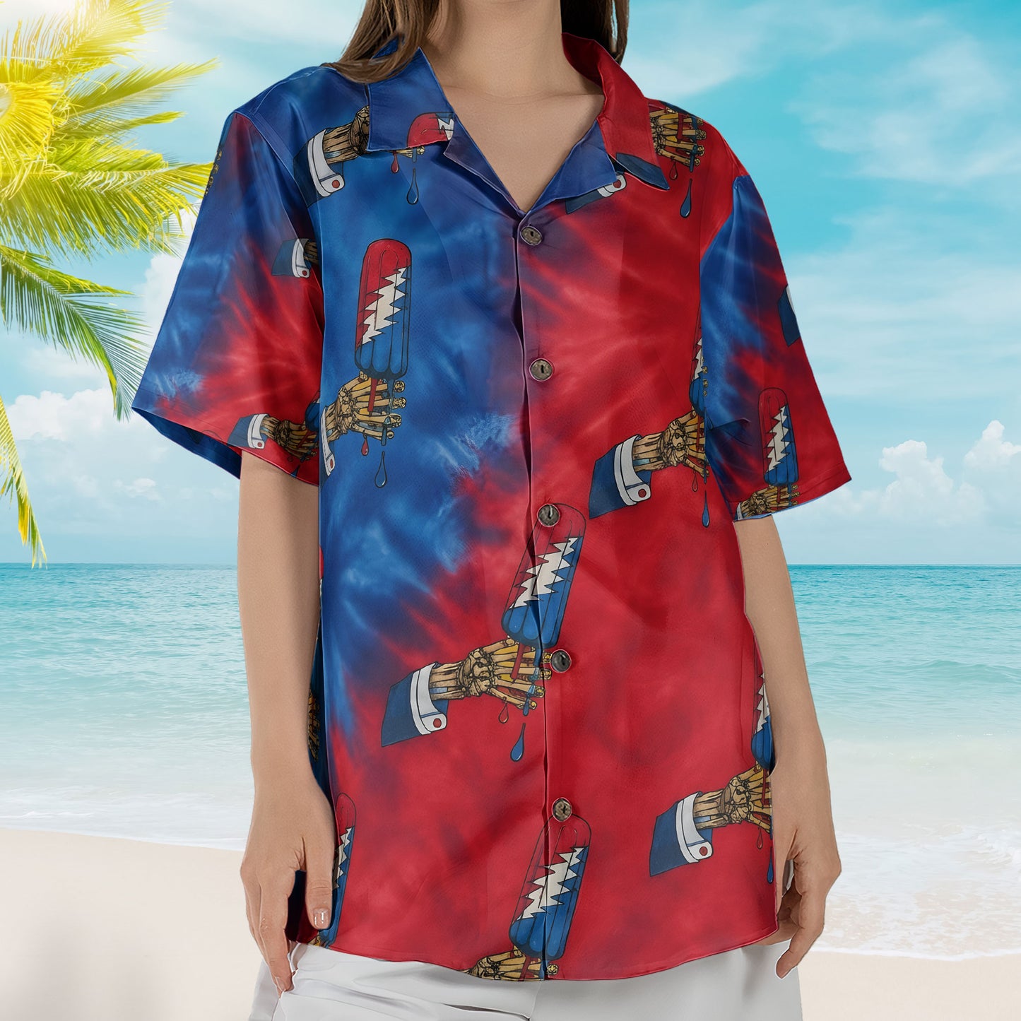 Grateful Dead Skull Logo Hawaiian Shirt – Vintage Psychedelic Rock Band Apparel