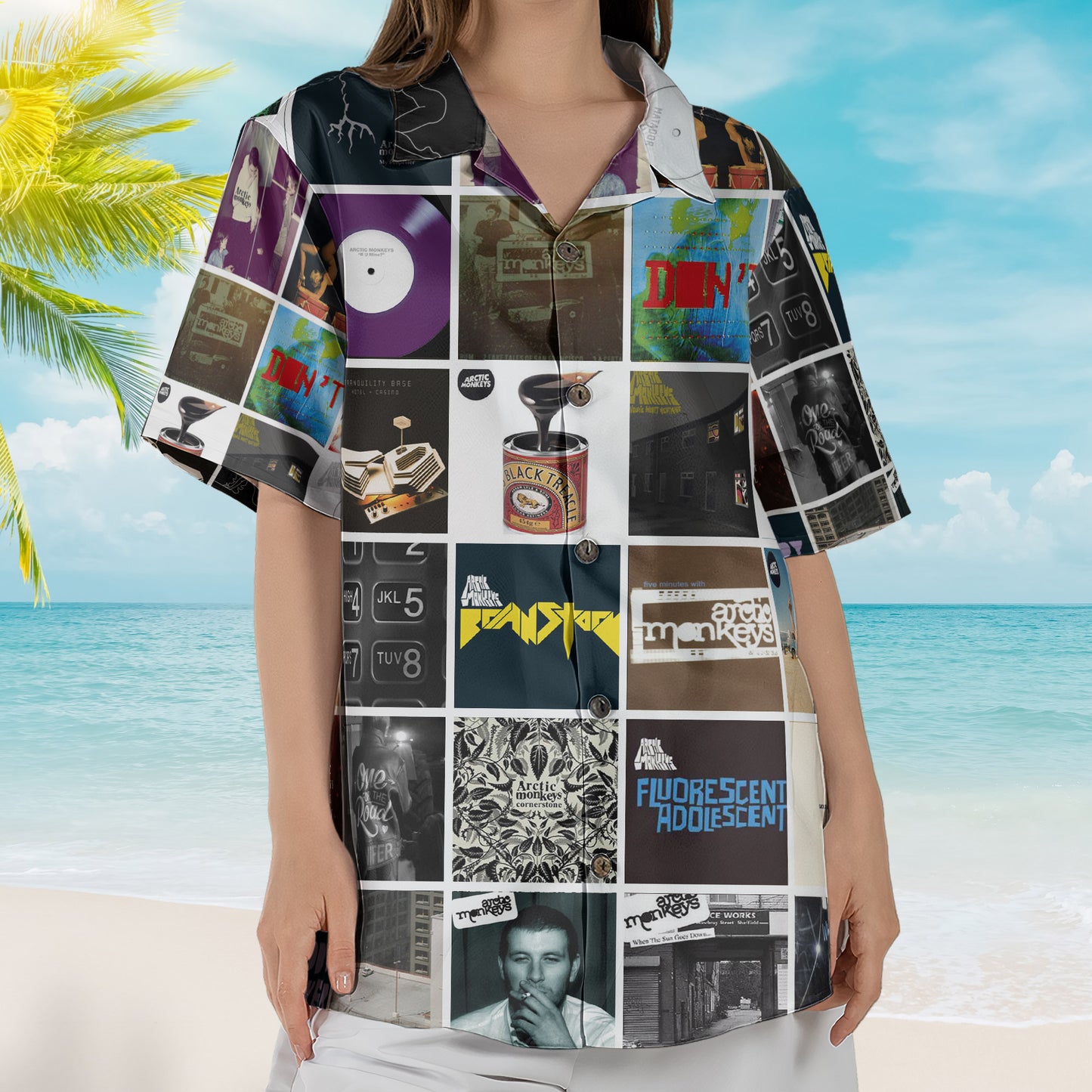 Arctic Monkeys Album Collage Hawaiian Shirt –  Rock Music Band Fan Shirt