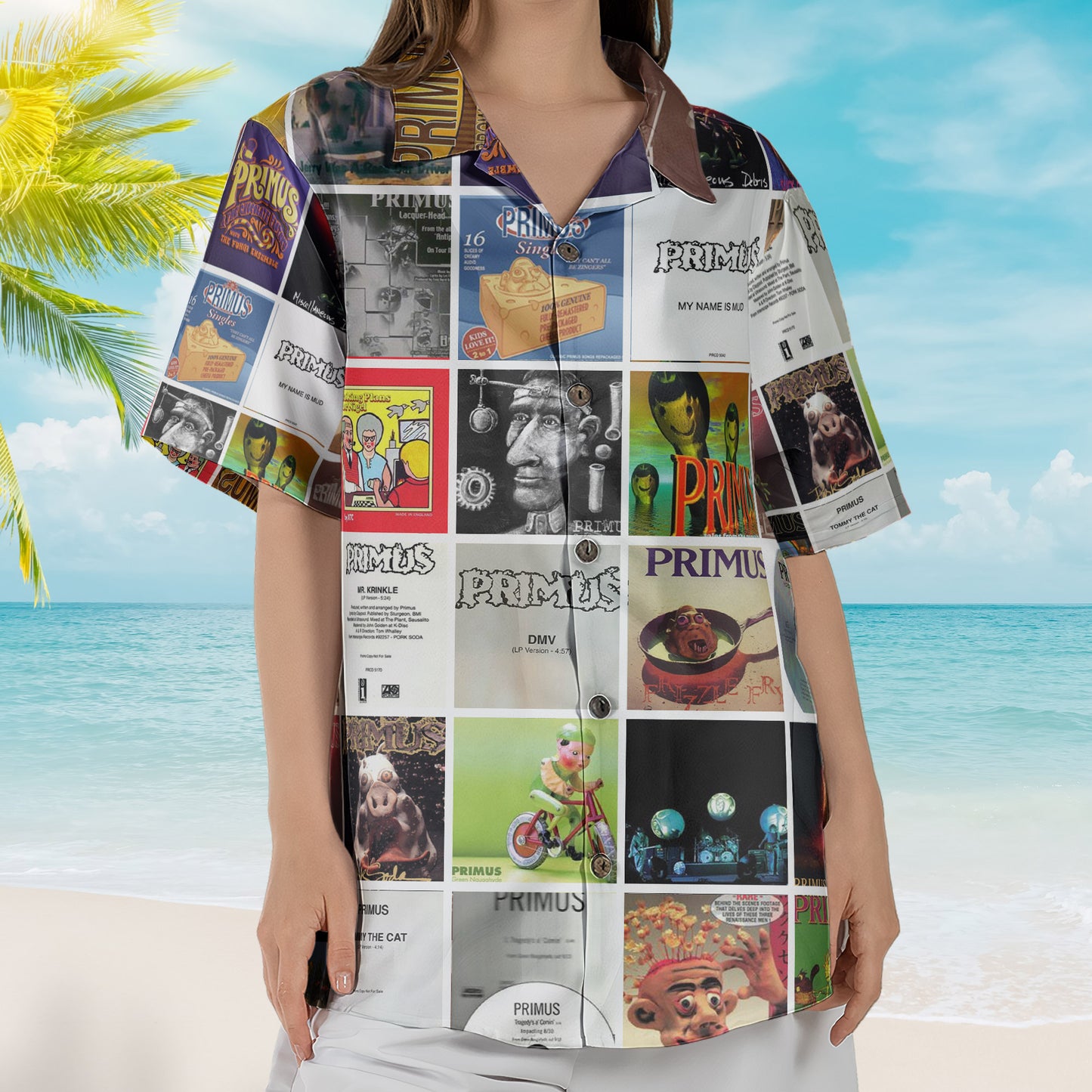 Primus Album Collage Hawaiian Shirt –  Rock Music Band Fan Shirt