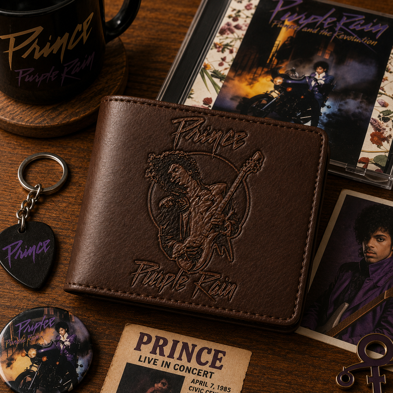 Prince Wallet –  Prince Inspired Leather Wallet (With Box)