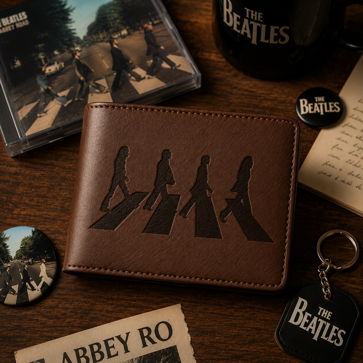 The Beatles Abbey Road Wallet –  The Beatles Inspired Leather Wallet (With Box)