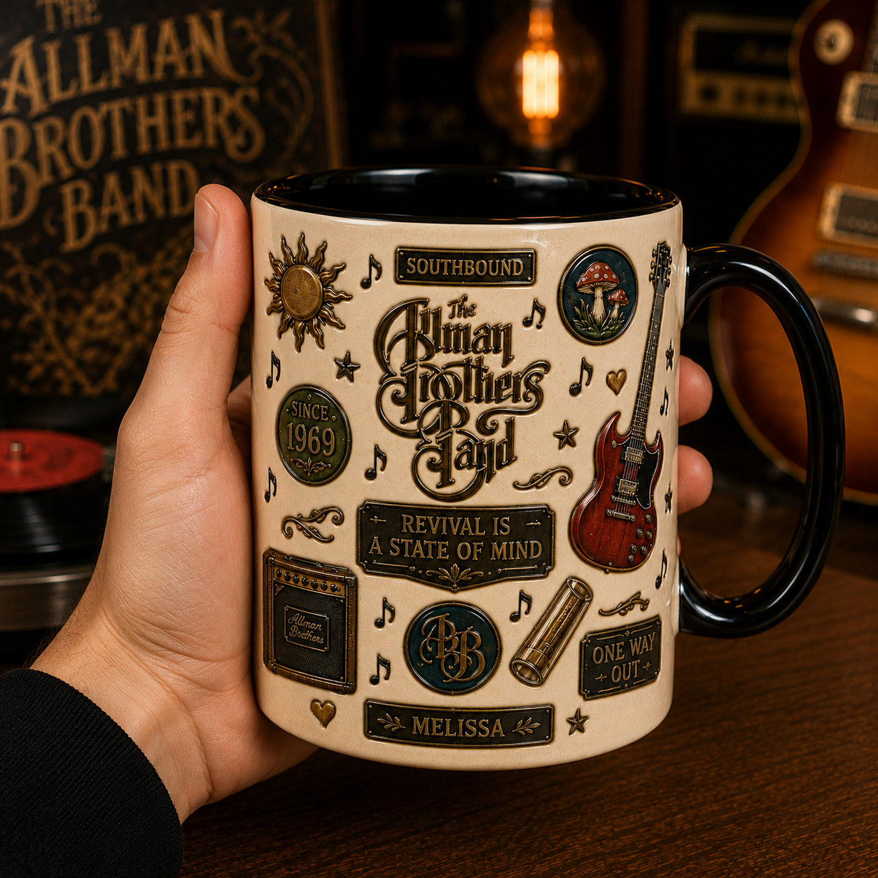 The Allman Brothers Band Mug – Vintage Southern Rock Ceramic Coffee Cup