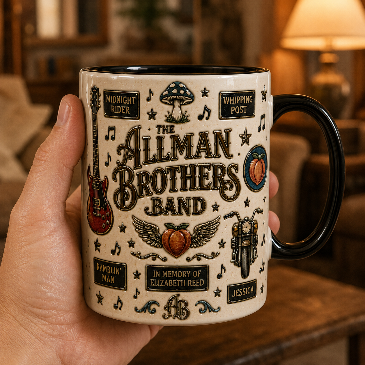 The Allman Brothers Band Mug – Vintage Southern Rock Ceramic Coffee Cup