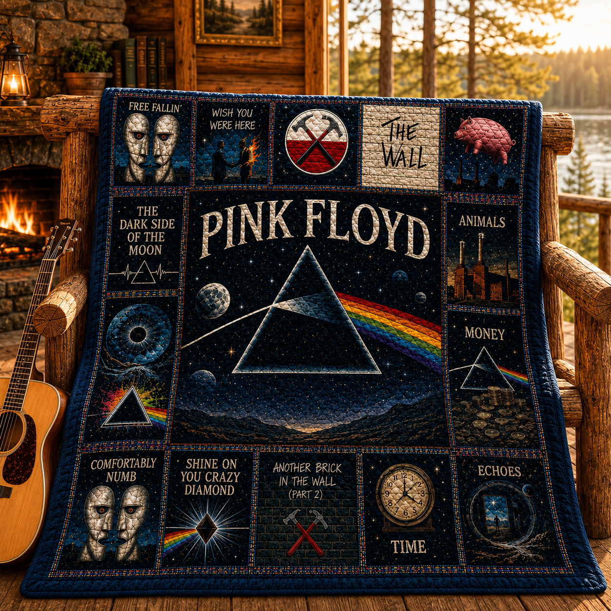 Pink Floyd Progressive Rock Quilt Blanket – A Psychedelic Journey In Every Stitch