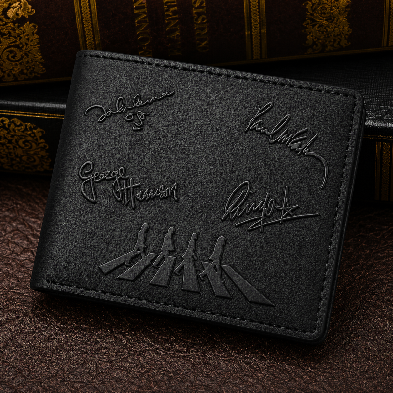 The Beatles Abbey Road Wallet – Vintage Inspired Leather Wallet for Fans (With Box)