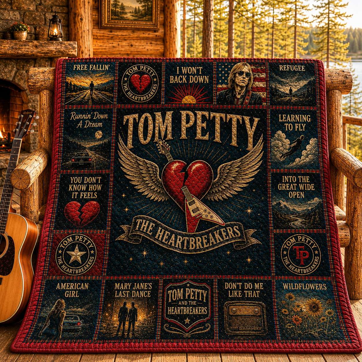 Tom Petty And The Heartbreakers Quilt Blanket – Free Fallin' In Every Stitch